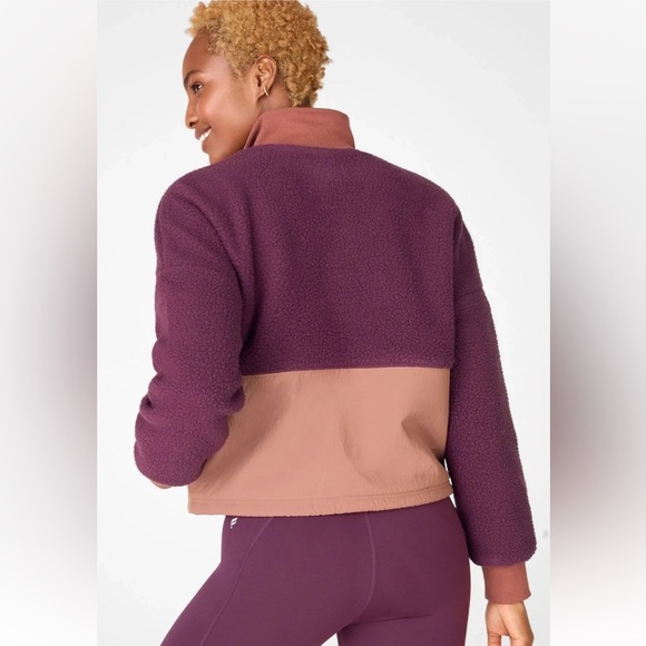 Fabletics Mallory Fleece Pullover – Plum & Mauve – Size M - Picture 2 of 12